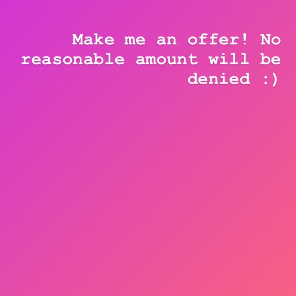 Any offer will be considered